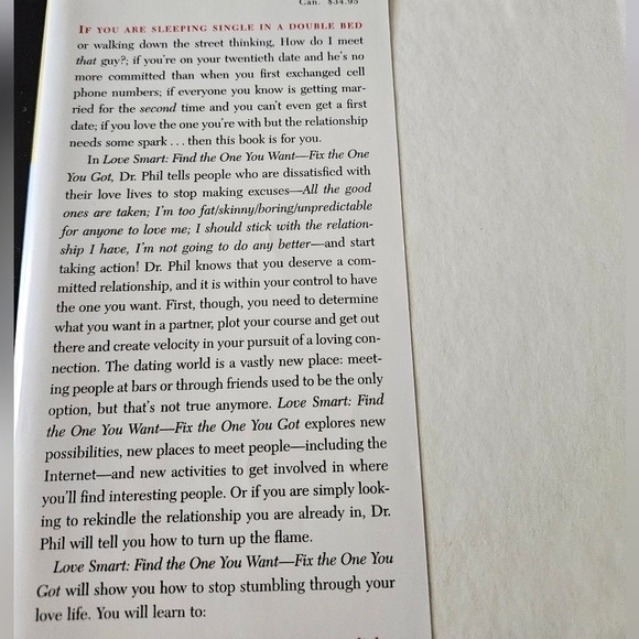 Love Smart. Find the One You Want-Fix the One You Got. Dr.Phil McGraw Book - Picture 10 of 16